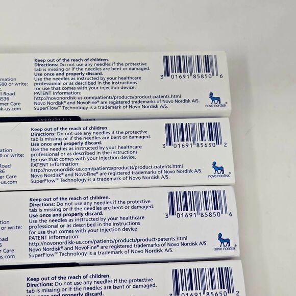 60 NOVOFINE PLUS 32G 4MM UNIVERSAL FIT 1/6” EXP 2028 10 PACKS OF 6 NEW SEALED - Picture 3 of 4